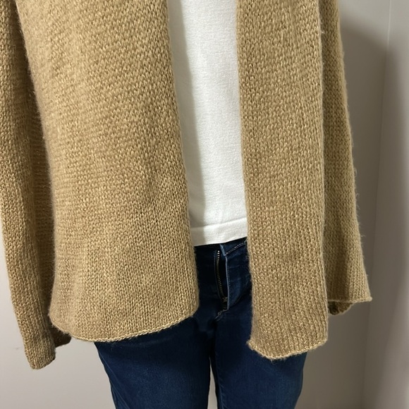 Wooden Ships Paola Buendia Tan Sweater Cardigan Mohair Wool Sz XS/S - Picture 3 of 13